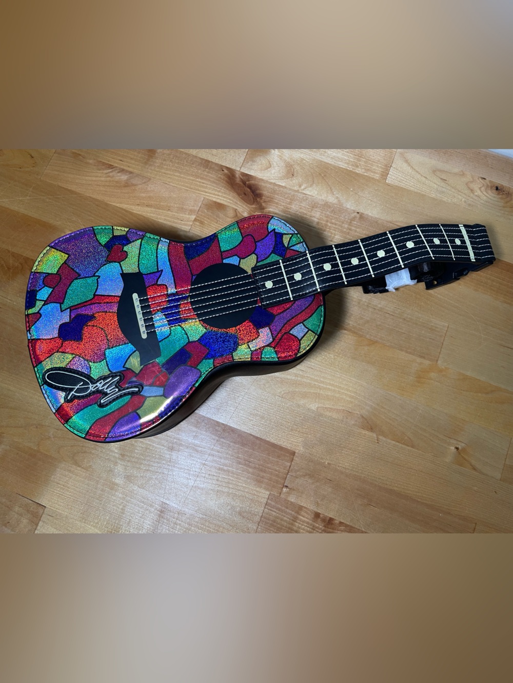 NEW Dollywood “Coat of Many Colors” Mosaic Guitar Loungefly